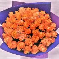 Монобукет из 49 оранжевых роз (Кения)