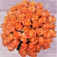 Монобукет из 51 оранжевой розы (Кения)